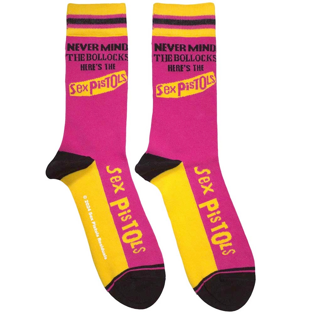 Sex Pistols - Never Mind The Bollocks Stripes Sokken - Roze